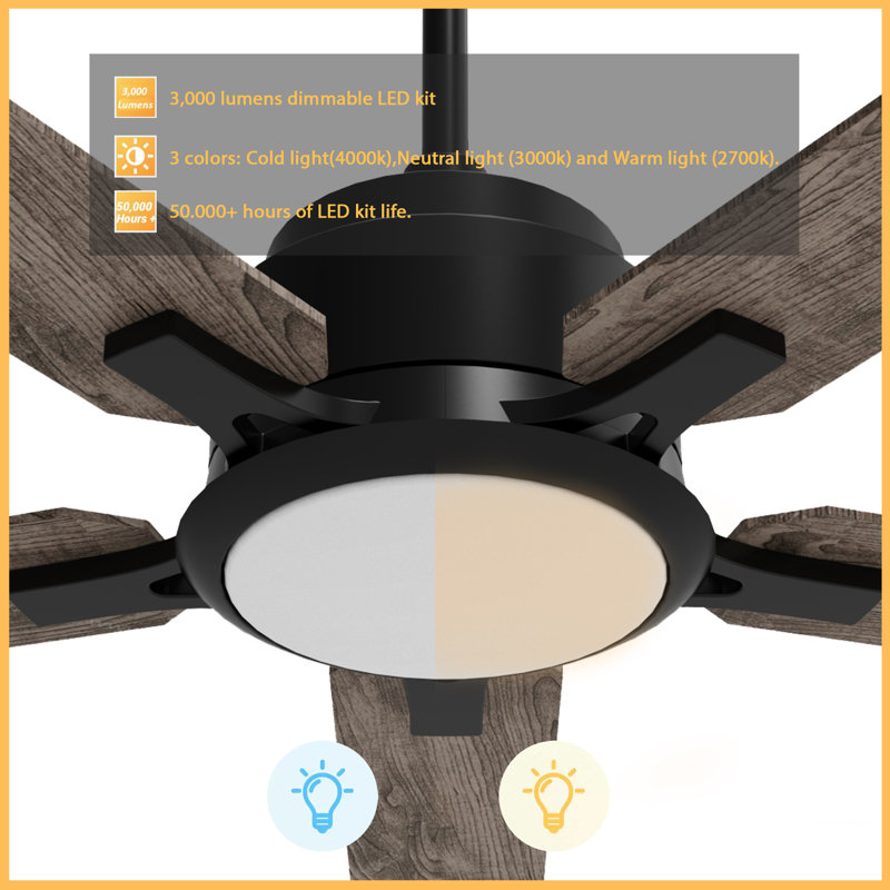 Harperlynn 52'' Ceiling Fan with LED Lights