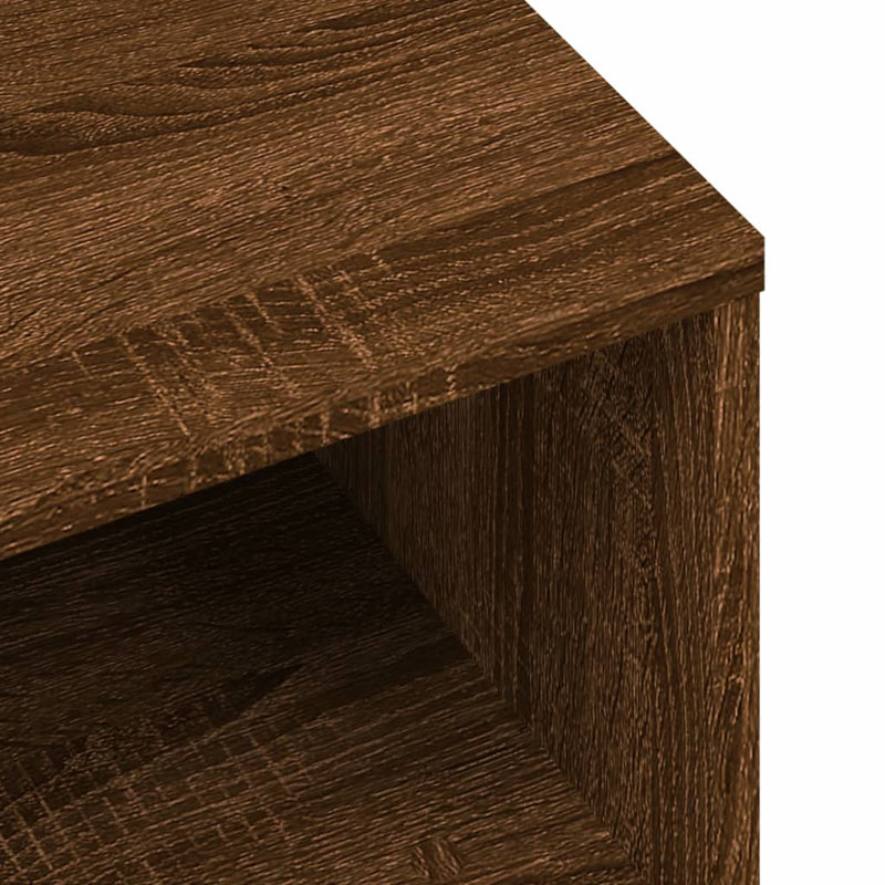 Havard Unfinished TV Stand, 40cm H x 80cm W x 40cm D, Brown Oak