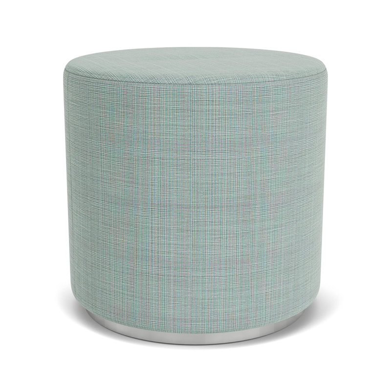 Repose-pieds Darsey, Chambray Seafoam, Silver