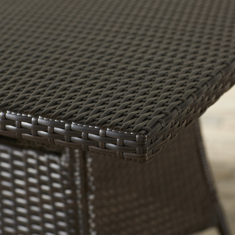 4 - Person Wicker Patio Dining Set with Square Table