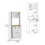 Armoire de cuisine H 67 po, deux armoires, trois portes, deux tablettes ouvertes, un tiroir, option de rangement pour micro-ondes