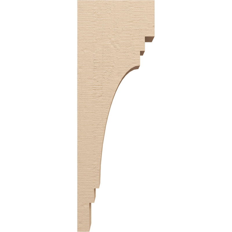 Bois de cèdre brut Pescadero, Corbeau Thane, brun clair apprêté, H 36 po x l 6 po x P 12 po