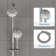 4.7" 8 Spary Settings Rain Multi Function Dual Shower Head