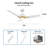 3 - Blade LED Smart Ceiling Fan with Light-91062343-101830623