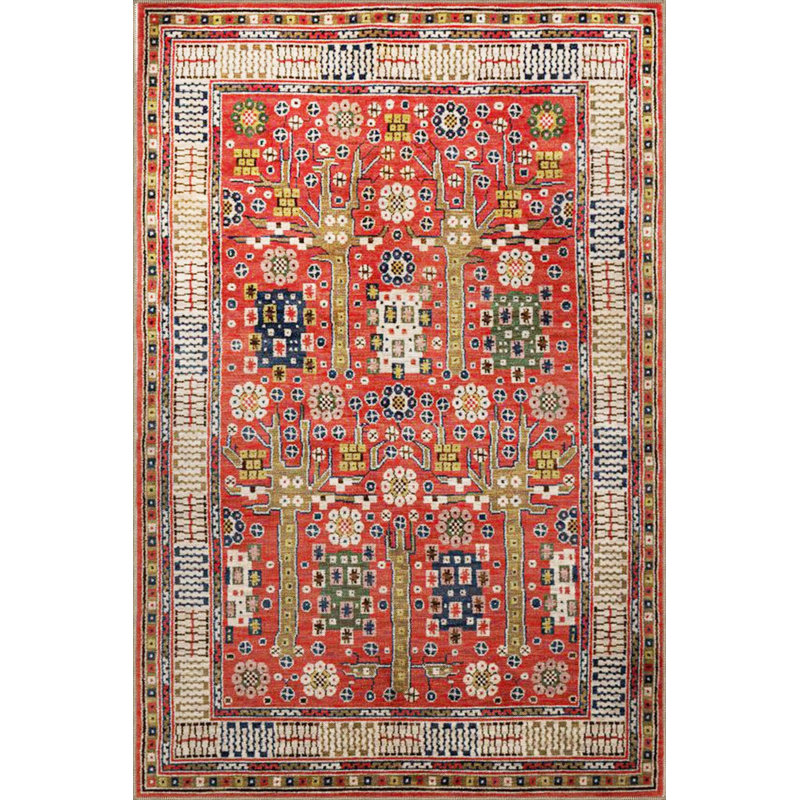 Tapis rayé à motif géométrique tissé lavable à la machine, Rectangle 2 pi 6 po x 4 pi 11 po