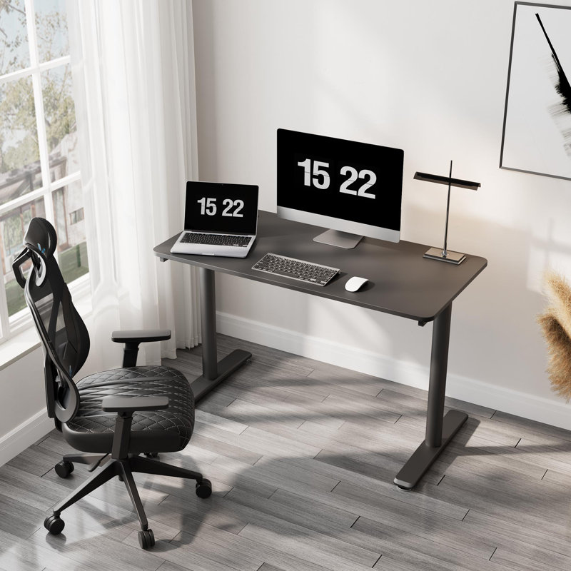 Metal Base Computer Desk, Black