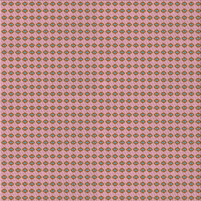 Motif géométrique rose Tapis décoratif, Carré 8 pi