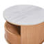 Table basse ronde gigogne avec tiroir