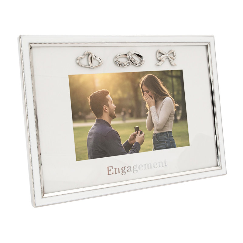 Silver Metal Picture Frame with Mat