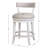  Goods Pasha 26" Counter-Height Bar Stool, White Wood with Gray Faux Leather Seat and Back