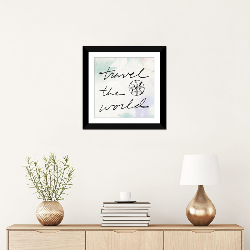 Art textuel sur toile tendue, "Peppy Quotes", H 16 po x l 16 po x P 1 po, Papier beaux-arts encadré noir, Blanc