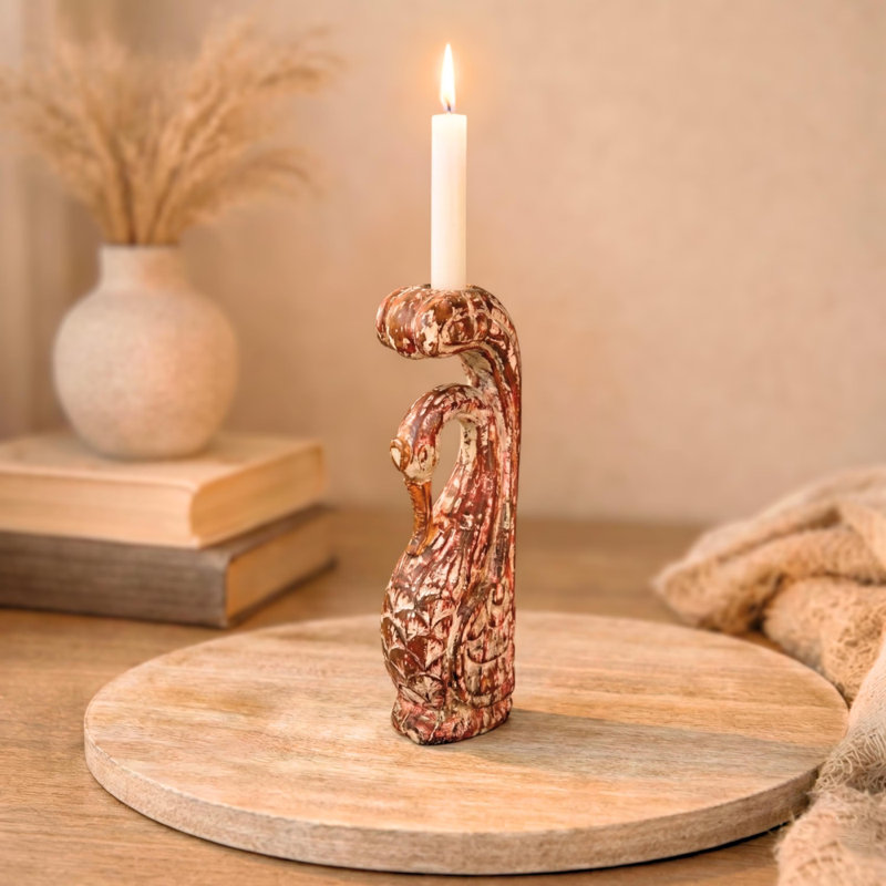 20'' H Solid Wood Candlestick