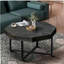 Table basse octogonale en bois avec patchwork de style rustique 30 pouces-281945311