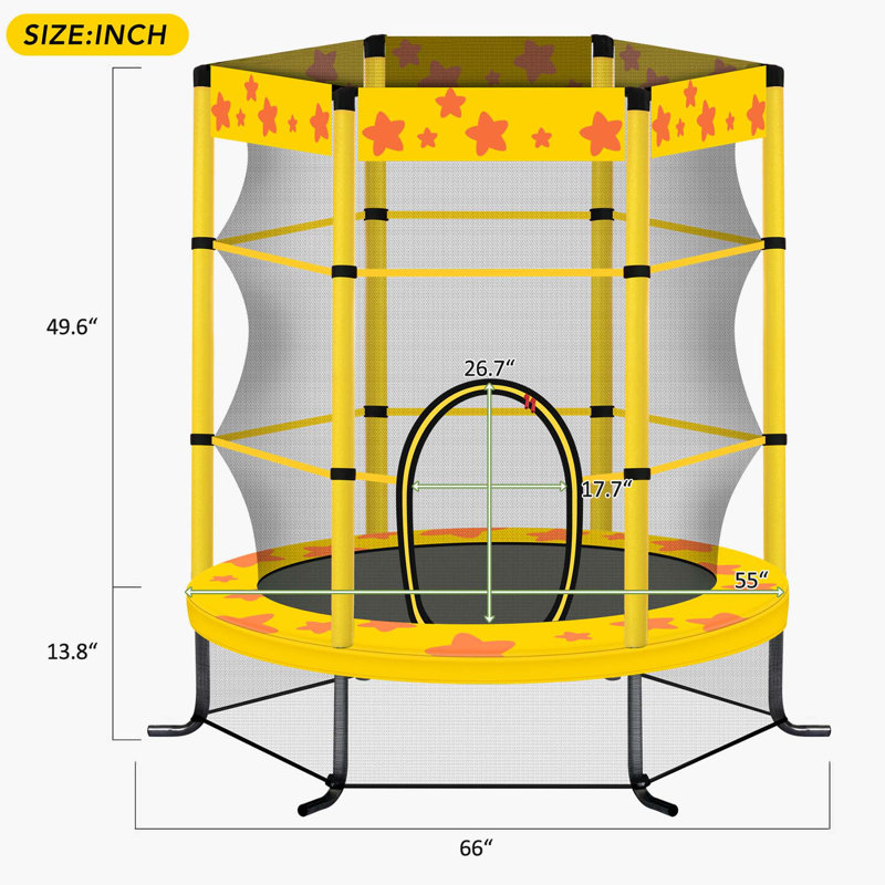 Trampoline pour enfants / tout-petits Beyong, Jaune