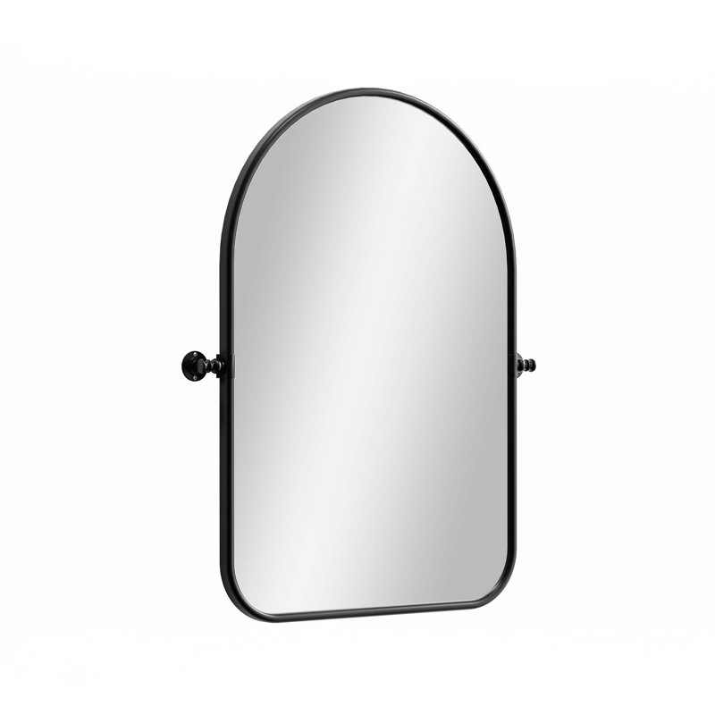 Iron Wall Mirror, Black, 35" x 24"
