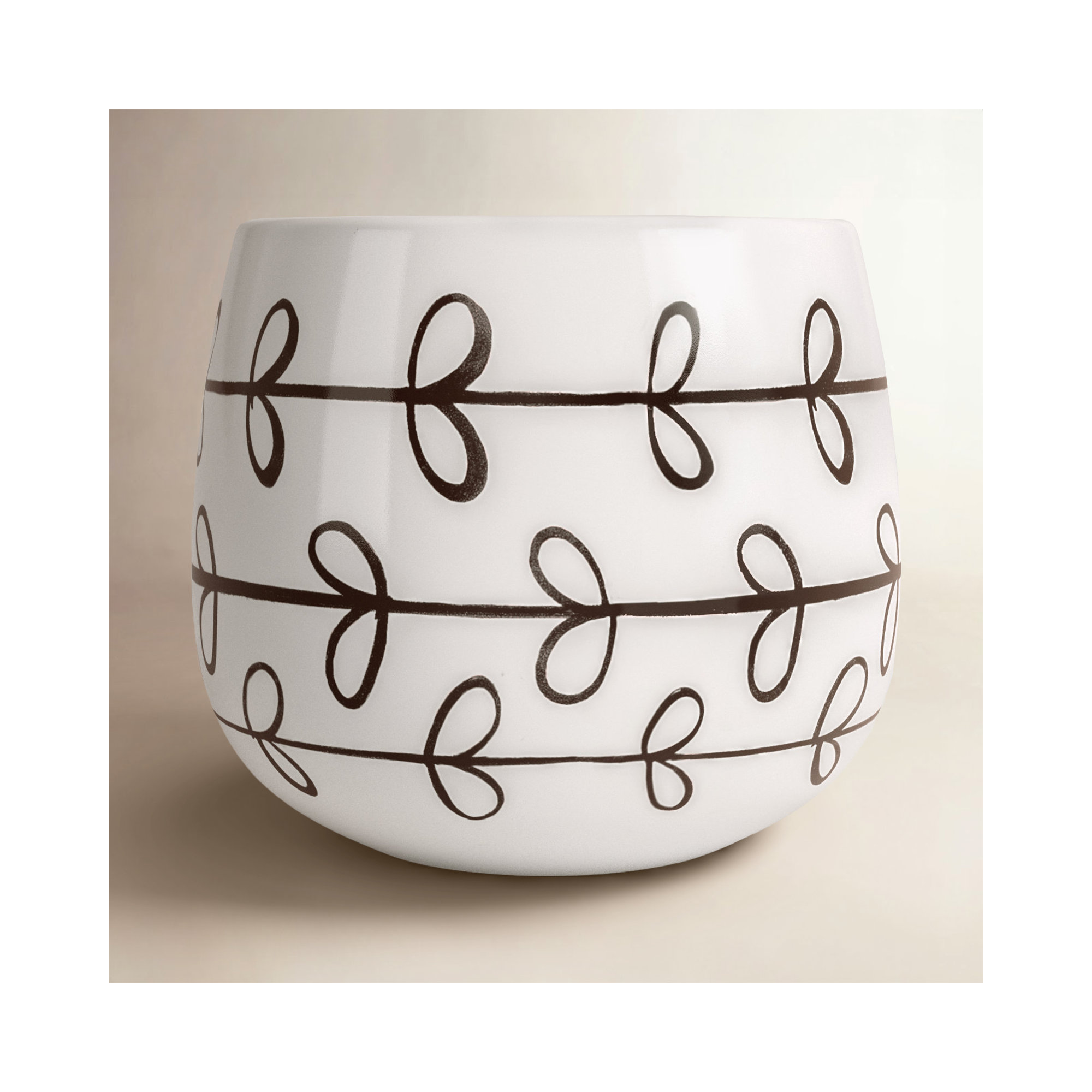 Desra Black Ceramic Pot Planter