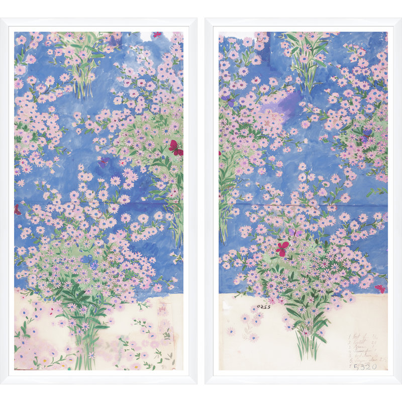 Papillons et Margeurites Diptych (Var. 2) par Paule Marrot