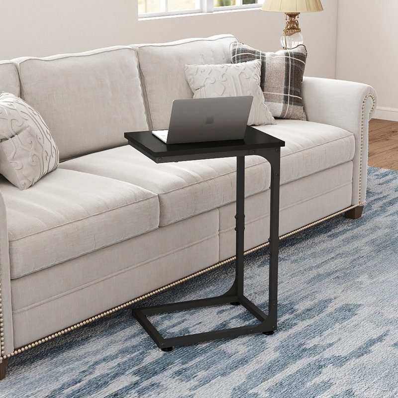 C-Shaped End Table, Black/Black, Individual