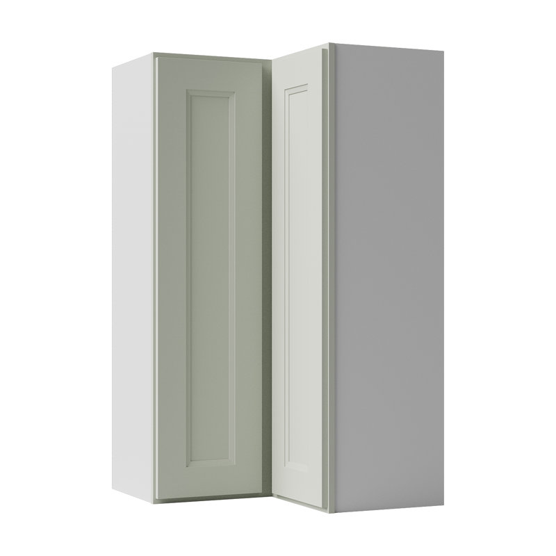 Armoire murale d'angle, L 24 po x H 42 po x P 12 po, Double shaker Laguna Grey