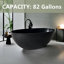 Baignoire de trempage autoportante de 55 po x 29,5 po à surface solide-97960621