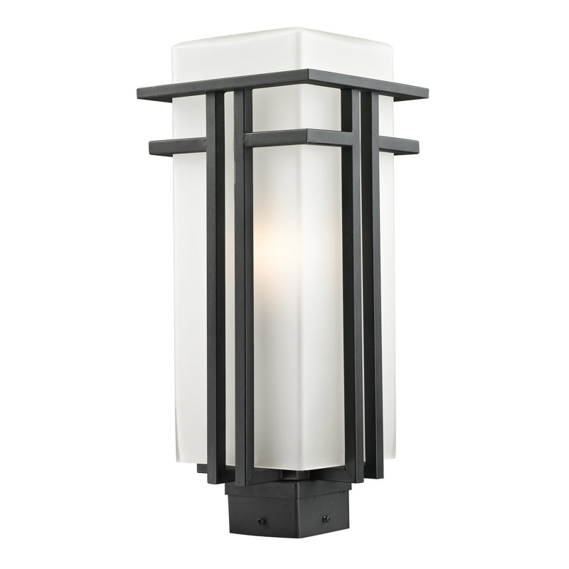 Tête de lanterne noire 1 lumière Driden, H 19,25 po x P 7,75 po