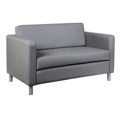 Faux Leather 50.1'' Reception Loveseat