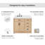 Meuble-lavabo simple en bois massif 42 po Tidworth avec plateau en quartz blanc 1,5 po-1737551881-1737551880-1726871696