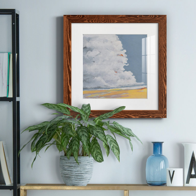 White Clouds Blue Sky I - Cadre photo, reproduction d'art sur papier, Papier érable, H 20 po x l 20 po x P 1,5 po