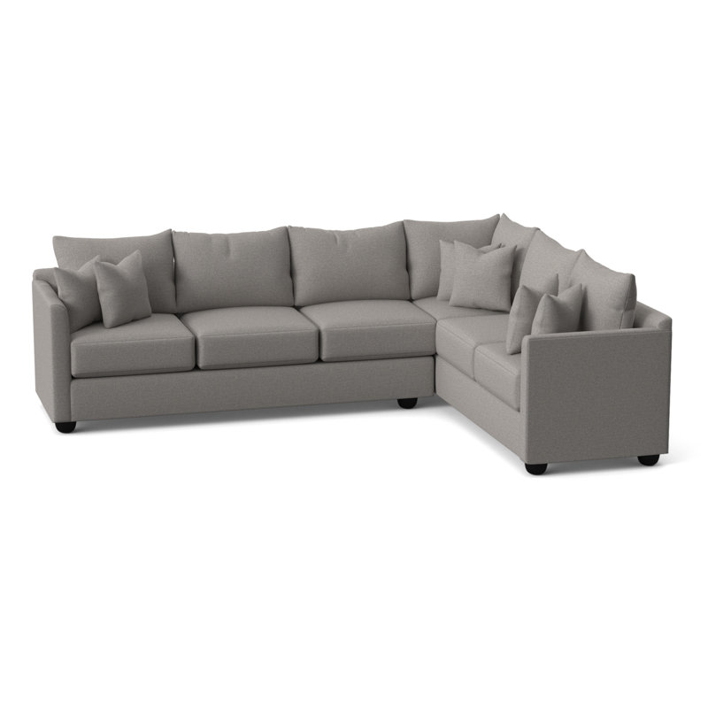 Cecelia Upholstered Sectional, Conversation Linen Basketweave, Right Hand Facing