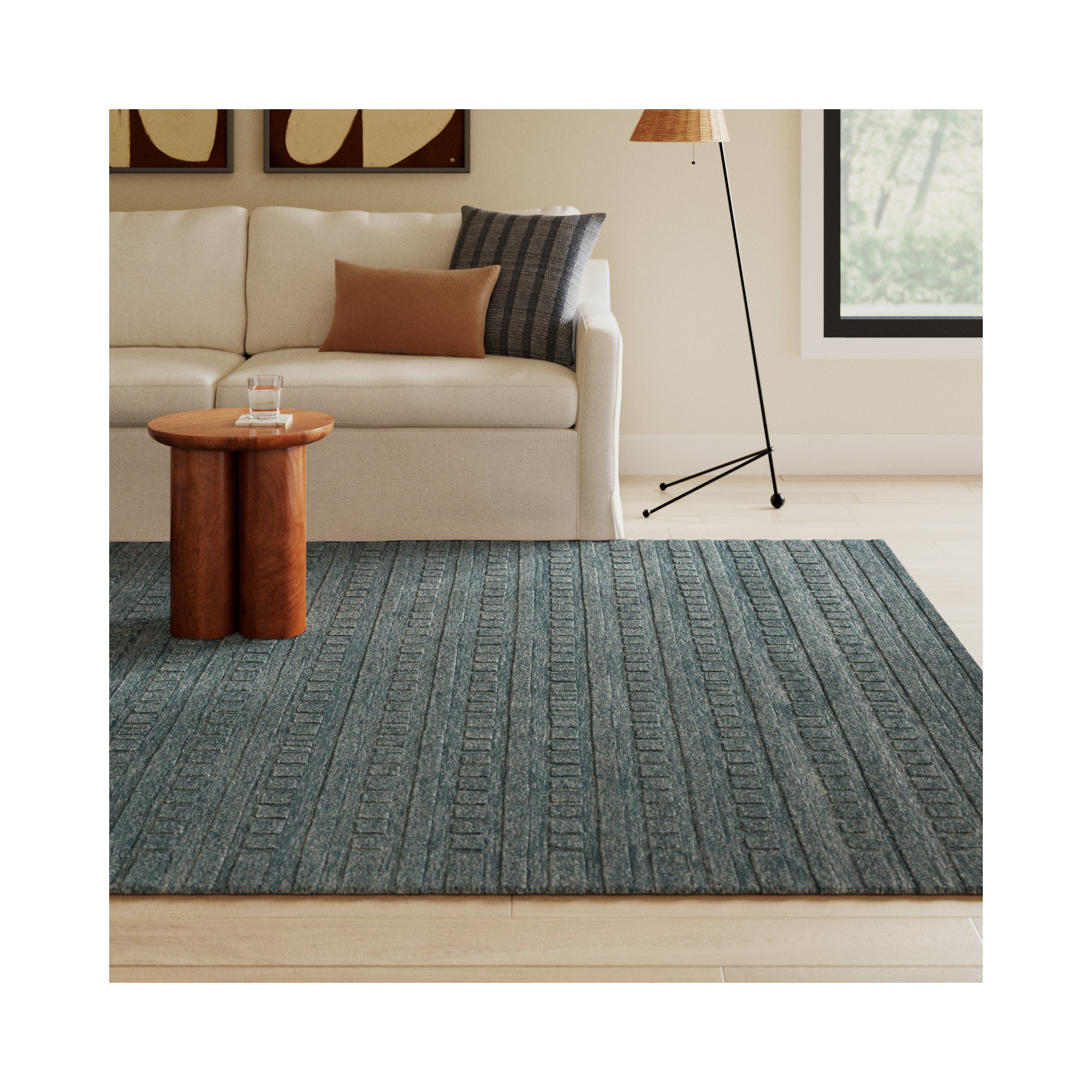 Chris Loves Julia x Loloi Bradley Teal / Teal Area Rug, Rectangle 7'9" x 9'9"