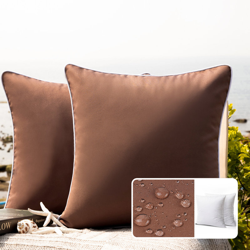 Housse de coussin d'extérieur Phantoscope, Gris, Carré 18 po, Polyester