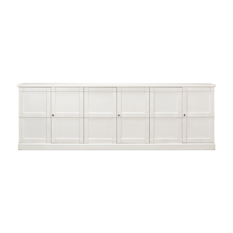 Boxholm 112'' W Solid Wood Sideboard, Cortina White