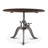 Hackett Teak Round Solid Wood Top Metal Base Dining Table