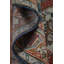 Tapis indien bleu à motif géométrique Viss 6 x 9