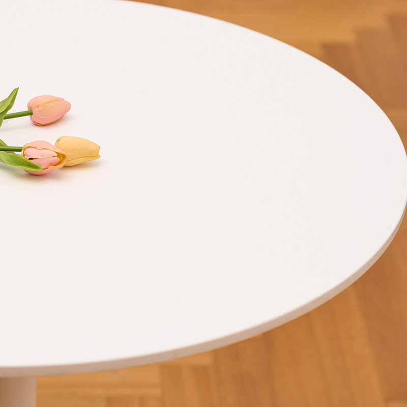Table de salle à manger Amelia-Lillie, Blanc, Blanc, H 28,74 po x L 31,5 po x l 31,5 po