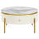 Modern Round Coffee Table with 2 Large Drawers Storage