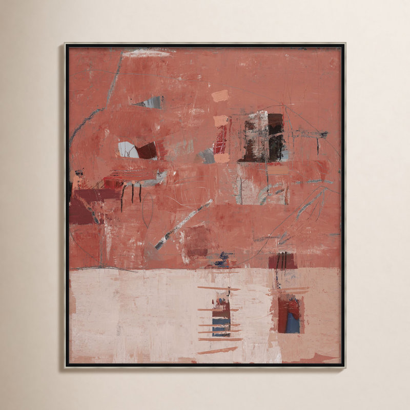 «Neo Terracotta 1» par Studio L57 Affinity - reproduction de cadre flottant sur toile, H 57,25 po x l 49,25 po