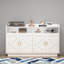 Buffet classique patiné 55 po - Rangement intemporel avec détails dorés-1727231494