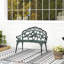 Banc d'extérieur, mobilier de jardin pour terrasse, banc en fonte d'aluminium vert