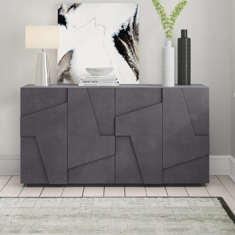 Longford 162.4 Cm Wide Sideboard, Slate Gray