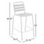 Tabouret de bar commercial à l'intérieur et à l'extérieur avec dossier à trois lattes en métal-1678353352