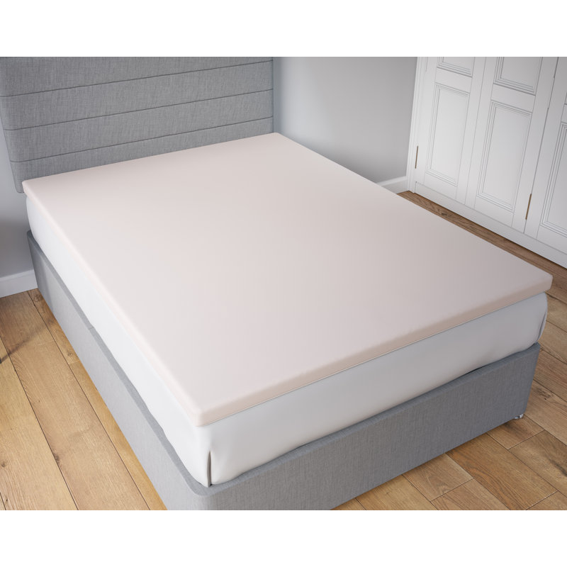 Ulverst 2.5cm Memory Foam Mattress Topper With Zip Cover, Small Double (4')