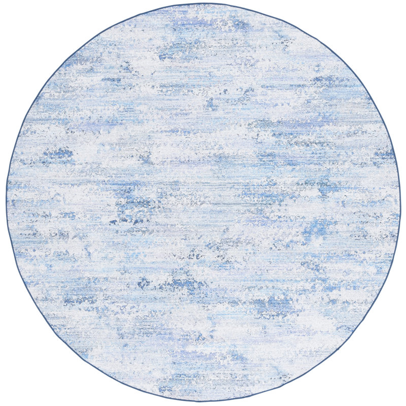 Tapis gris / bleu Kochyar 904, Rond 6 pi
