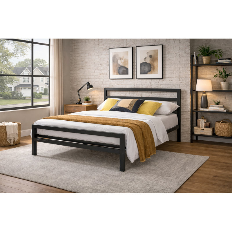Shakia Bed, Small Double (4'), Black