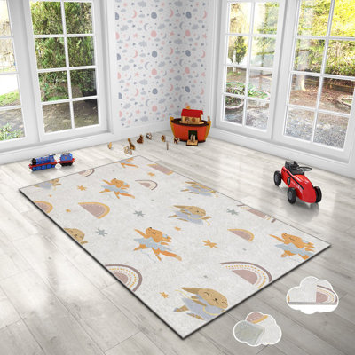Luxurious Area Carpet (3.3 x 5.9 ft), 100% Polyester, 740 g/m² | Non-Slip Felt Underside, Laminated Sponge for Comfort | Antibacterial, Easy to Clean, Machine Washable | Perfect for Living Room & Bedroom Décor