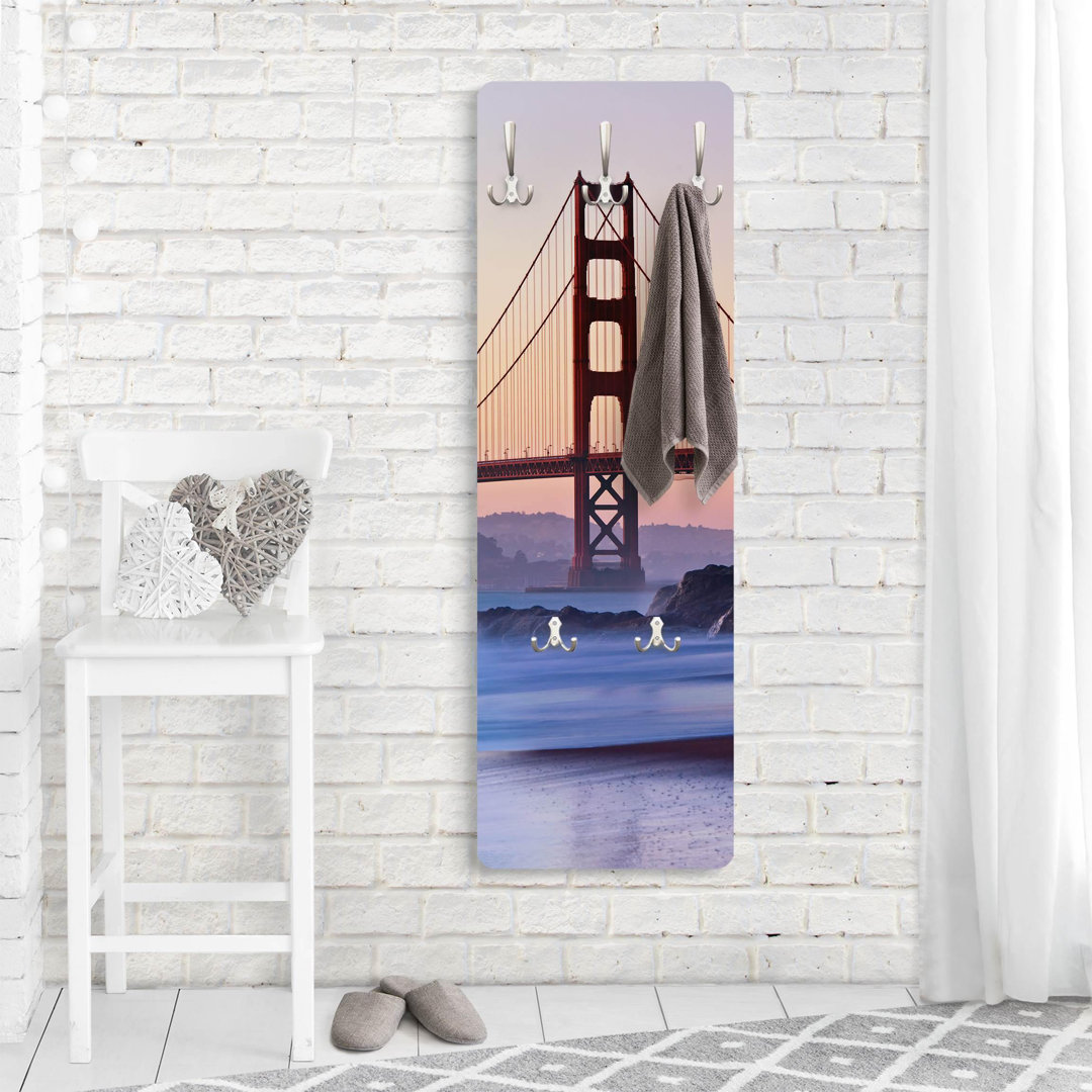 Mcbride 5 - Hook Wall Mounted Coat Rack in Purple