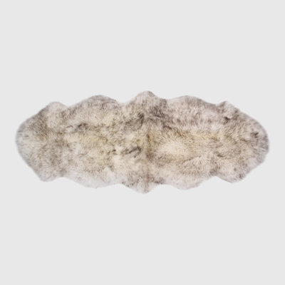 Enderby Sheepskin Area Rug in Wolf Tip
