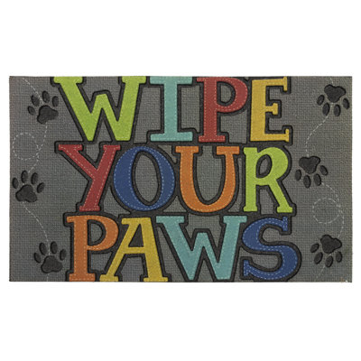 Blythe Animal Paws Recycled Rubber All Weather Outdoor Door Mat