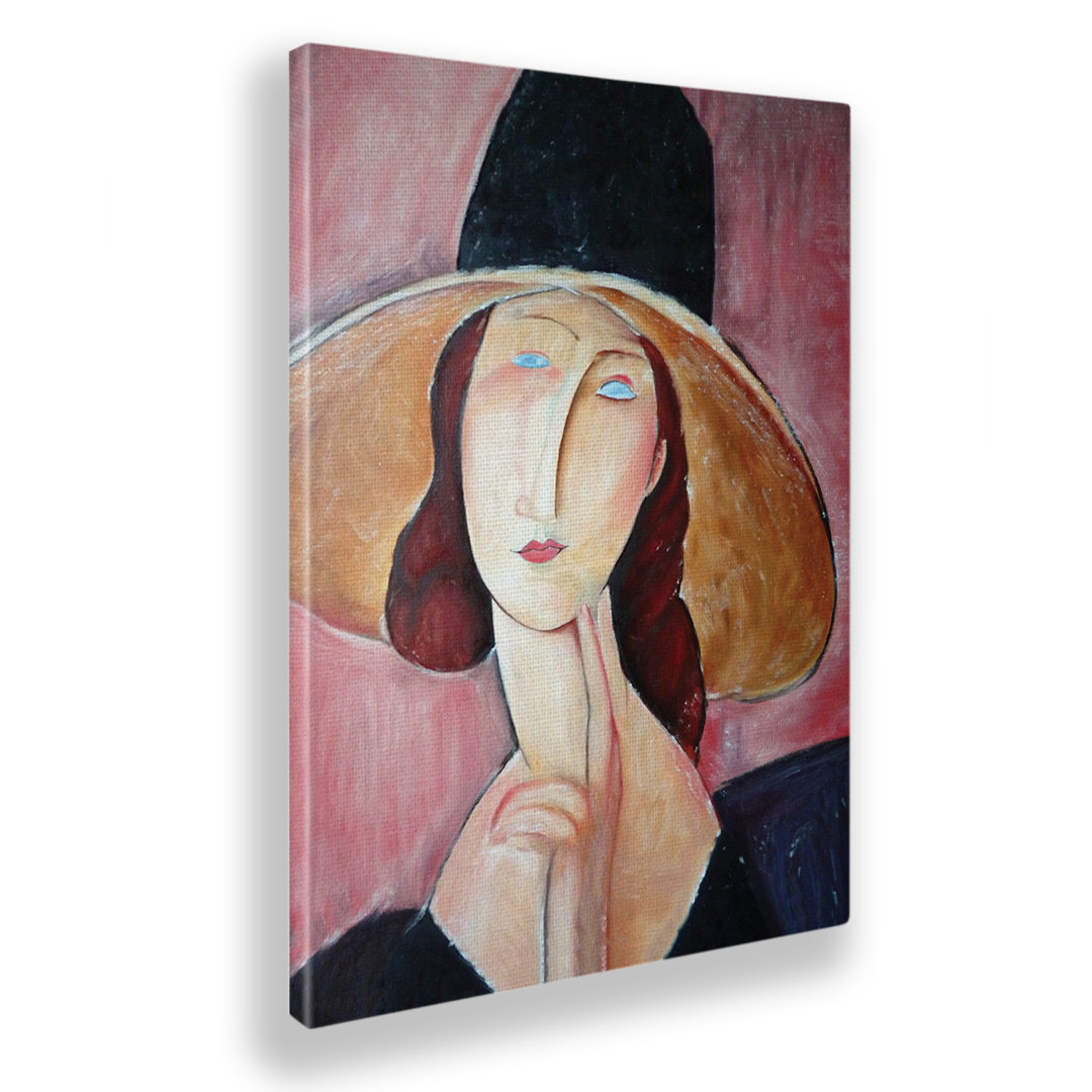 Acrybild Jeanne Hebuterne mit Wide Headgear von Amedeo Modigliani