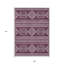 Tapis intérieur / extérieur lavable 9 pi x 12 pi aubergine et ivoire Southwestern